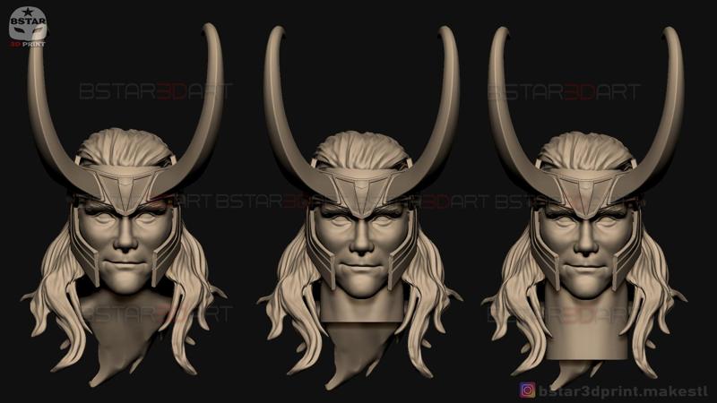 Loki Head - Tom Hiddleston - Marvel Comics - High Quality 3D print model