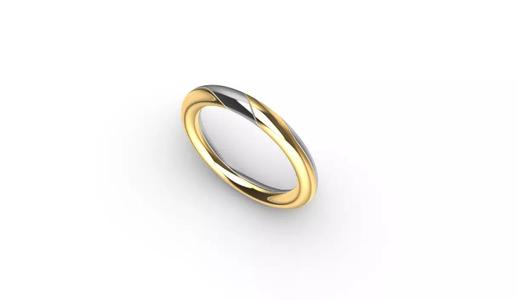 Double hoop ring - 3D printing - Anel aro duplo - impressao 3D