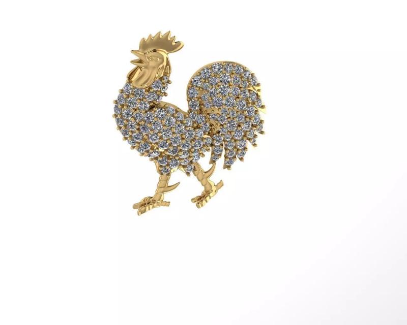 Rooster pendant new desgine 3D print model