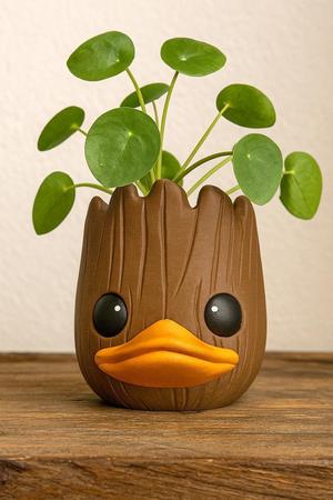 3D pot in the shape of Groot's head (duckling version) - Ready-to-print STL file