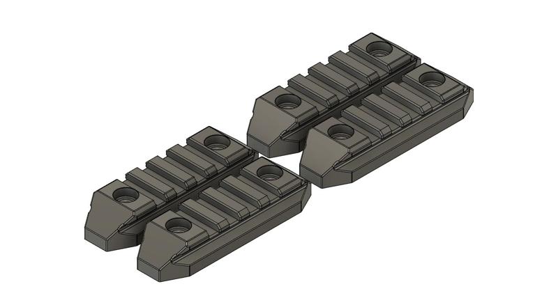 pistol light organizer rail