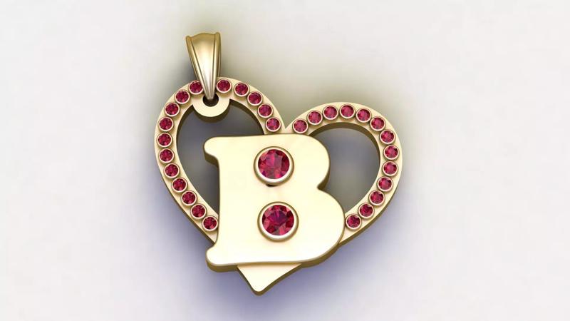 HEART B PENDANT