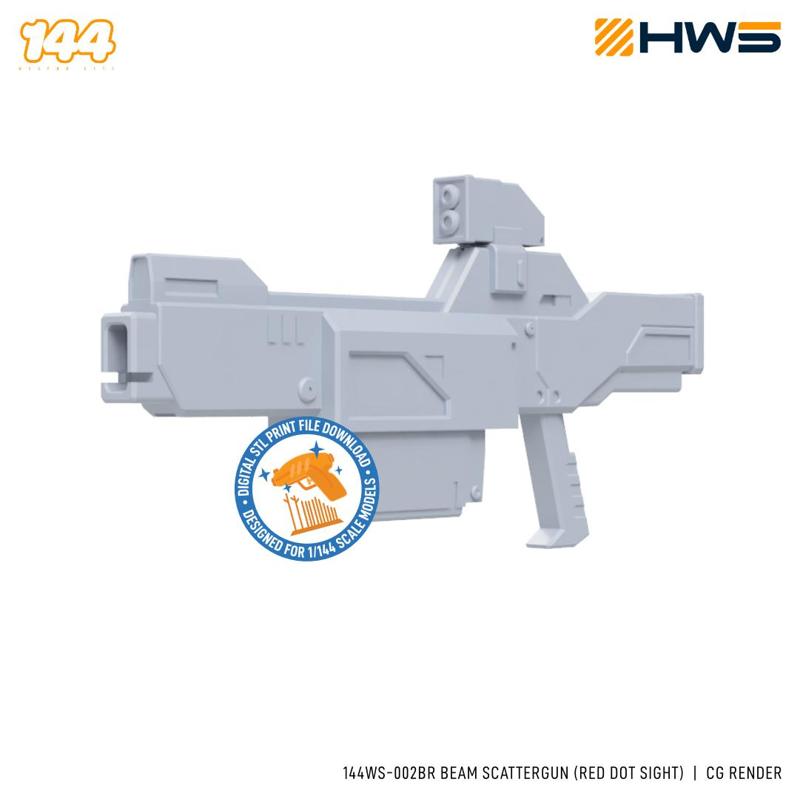 144WS-002BR Beam Scattergun (Red Dot Sight). Custom Builders Parts for HG Model Kits.