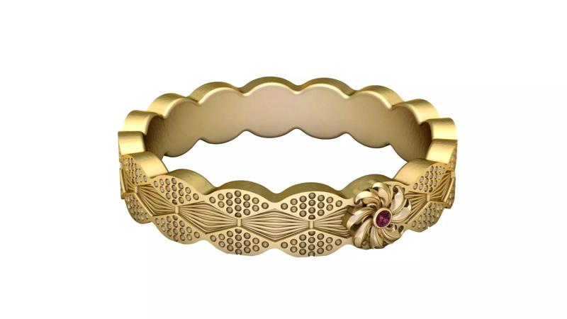 designer gold ring  3D printable model