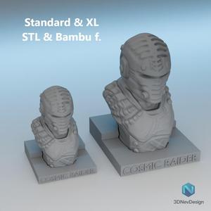 Cosmic Raider Bust + Base – Cosmic Warriors Collection (Standard + XL)