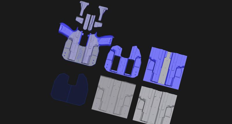 CZ P09C NOCTURNE - SPLIT VACUUM HOLSTER MOLD - TRIM JIG