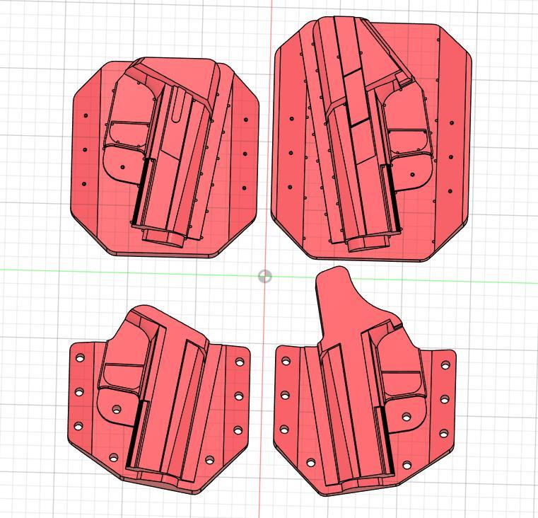 CZ P-07 pancake holster mold