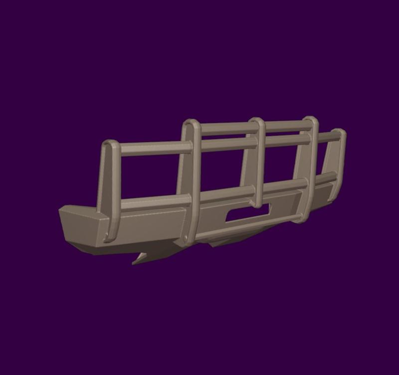 5 POST BULLBAR SUIT PATROL LANDCRUISER 3D STL PRINT