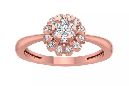 Women Wedding Engagement Flower Ring