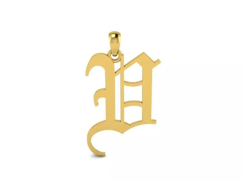 Olde English Pendant Letter V