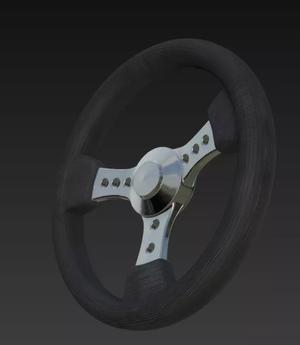 3D Steering Wheel Model  Realistic Automotive Asset