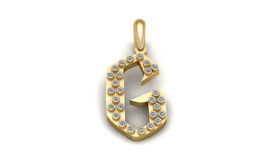 GOLDEN ALPHABET G PENDANT 3D PRINTABLE MODEL
