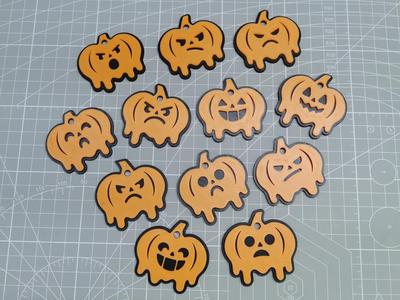 A plate of melting Halloween pumpkin