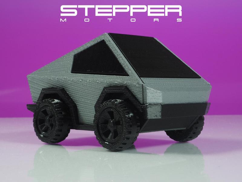 Stepper Motors tooned Cybertruck - multi-part - no support