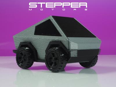 Stepper Motors tooned Cybertruck - multi-part - no support