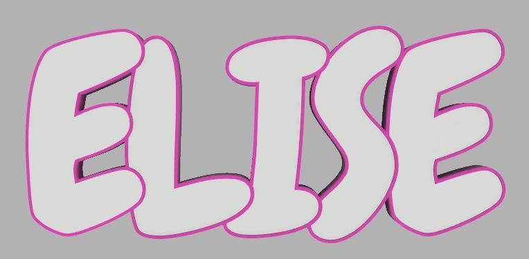 First name lamp ELISE
