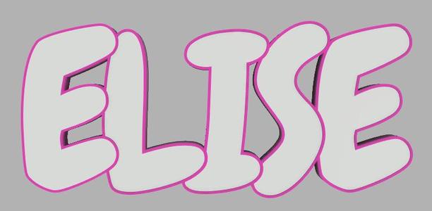 First name lamp ELISE