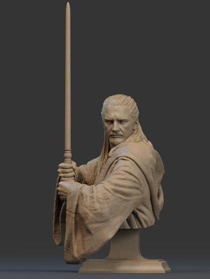 Qui-Gon Jinn Bust 3D Print