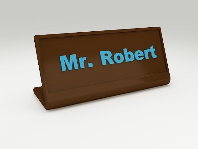  Desk name plate 2