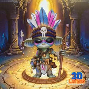 Chibi Tribal Goblin Shaman