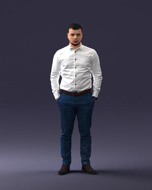000242 Man in White Shirt and Blue Formal Trousers 0116