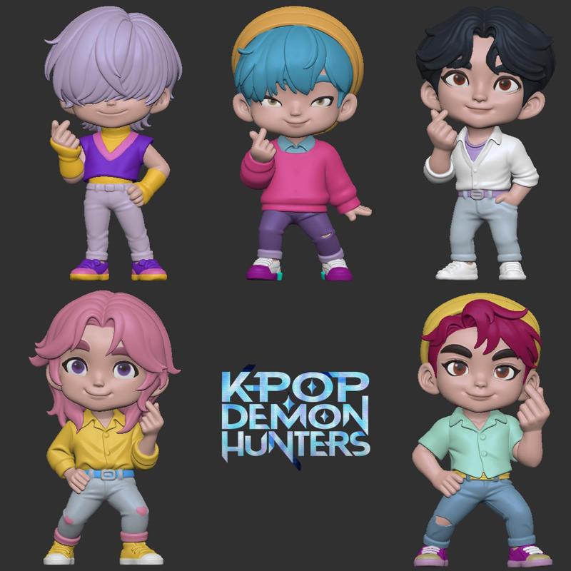 Saja Boys - Chibi Korean heart - Baby mistery romance jinu abby - kpop demon hunter