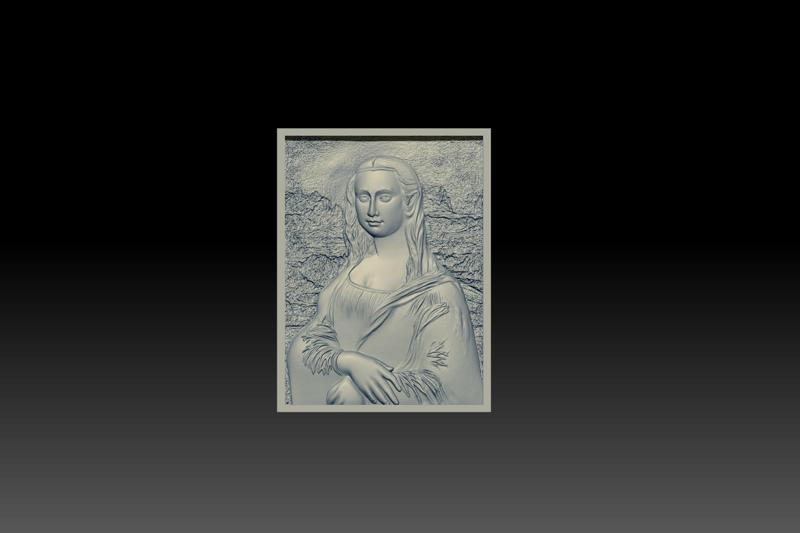 Mona Lisa 3D Model STL for 3D Printing & CNC Carving