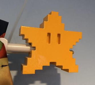 Super Mario World Star - Curtain Rod End