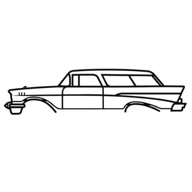 Chevrolet Nomad 1957 Silhouette Wall Art