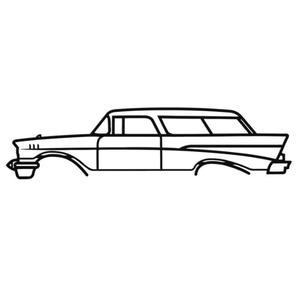 Chevrolet Nomad 1957 Silhouette Wall Art