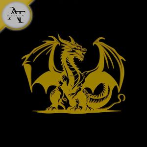 Dragon - Silhouette - 2D Wall Art Decor