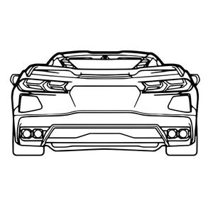 Chevrolet Corvette C8 Silhouette Wall Art
