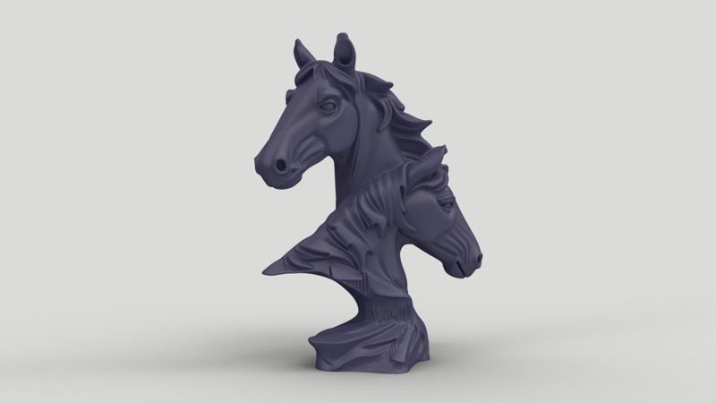 Modern Horse Sculpture - Elegant  Animal Bust