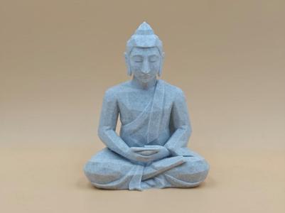 Low Poly Buddha Meditating 