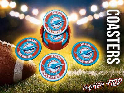 Miami Dolphins - Coaster Set