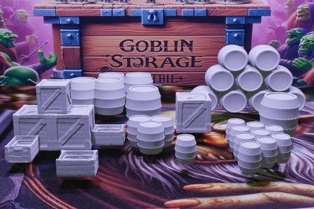 Barrels and crates