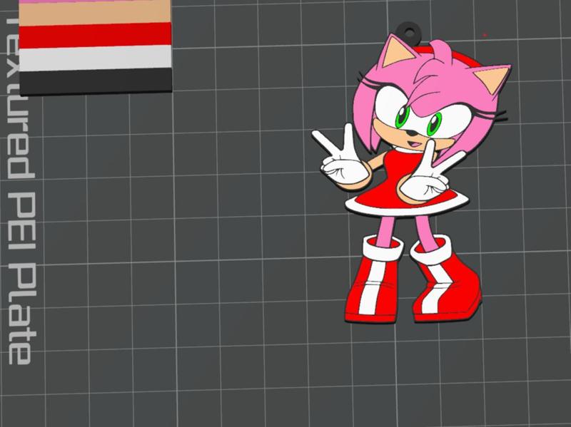 Amy Rose (Sonic) Keychain