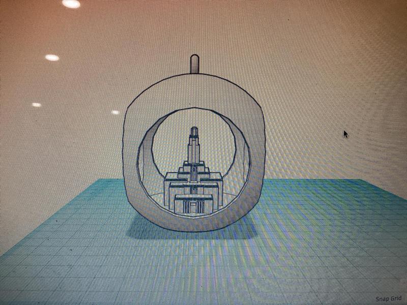 Draper Temple Ornament. No supports