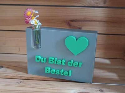 The Best Message. Place Glass Tube for Filling