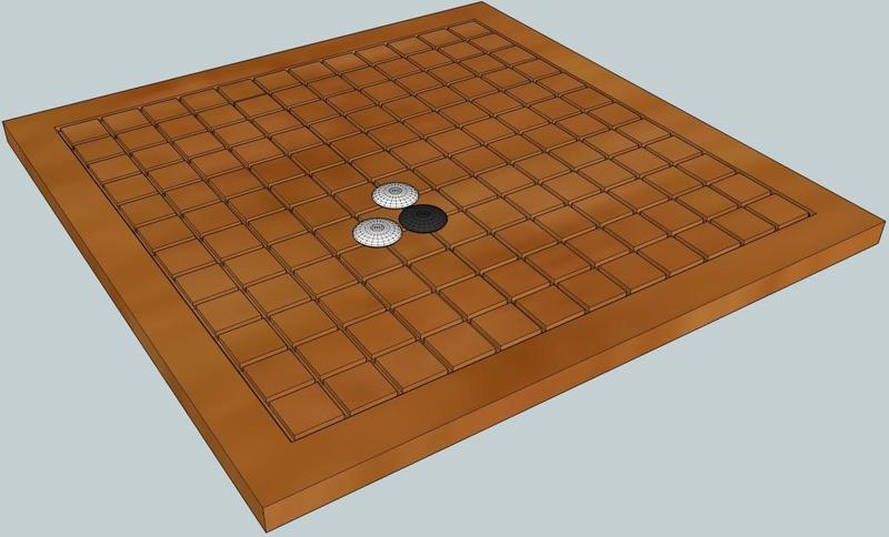 Basic go board and pieces (13 by 13)