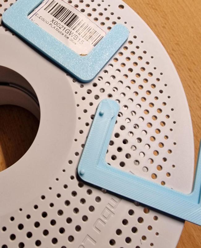 Label holder for Bambulab spools