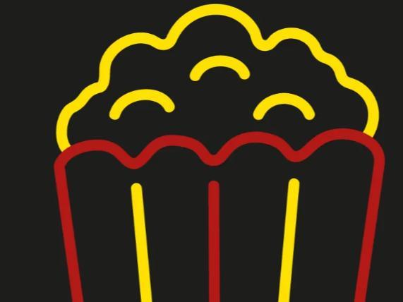 Neon popcorn sign