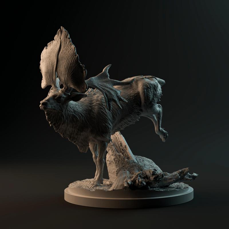 Sinomegaceros Pachyosteus landing 1-35 scale pre-supported prehistoric giant deer