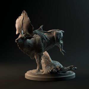 Sinomegaceros Pachyosteus landing 1-35 scale pre-supported prehistoric giant deer