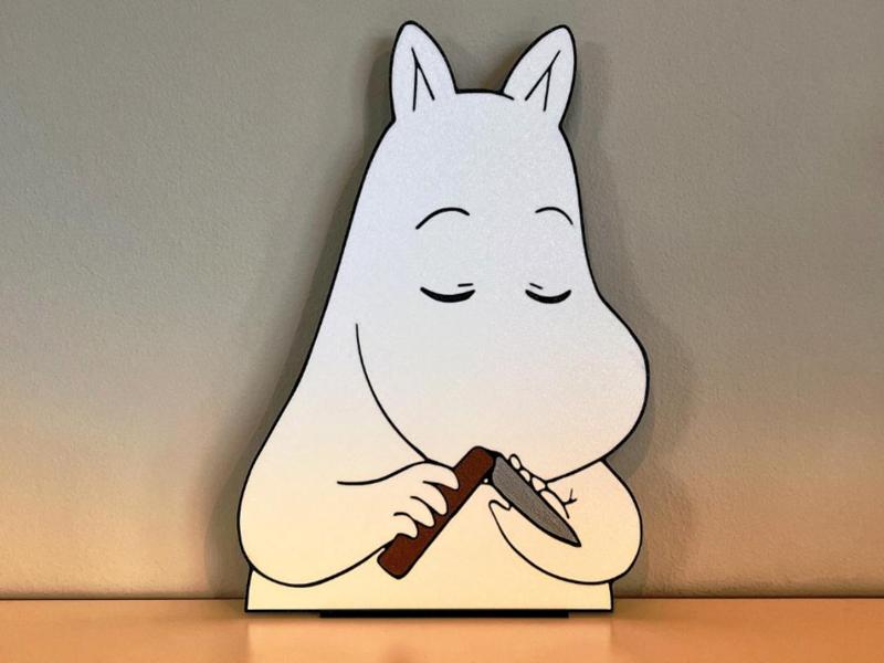 Moomin with a knife hueforge
