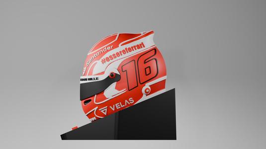Charles leclerc helmet with stand
