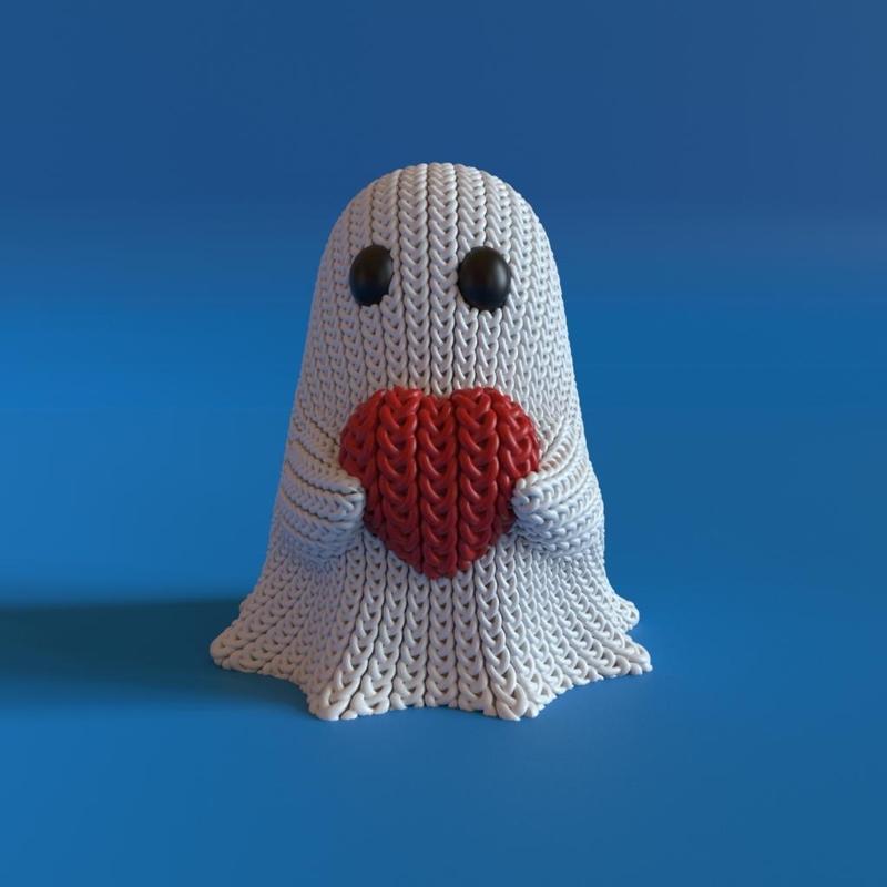 KNITTED VALENTINE BOO