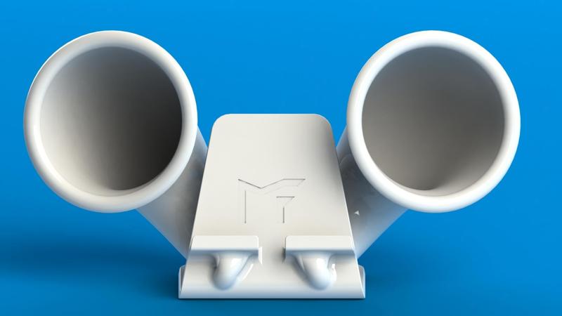 Gramo-phone holder twin sound amplifiers