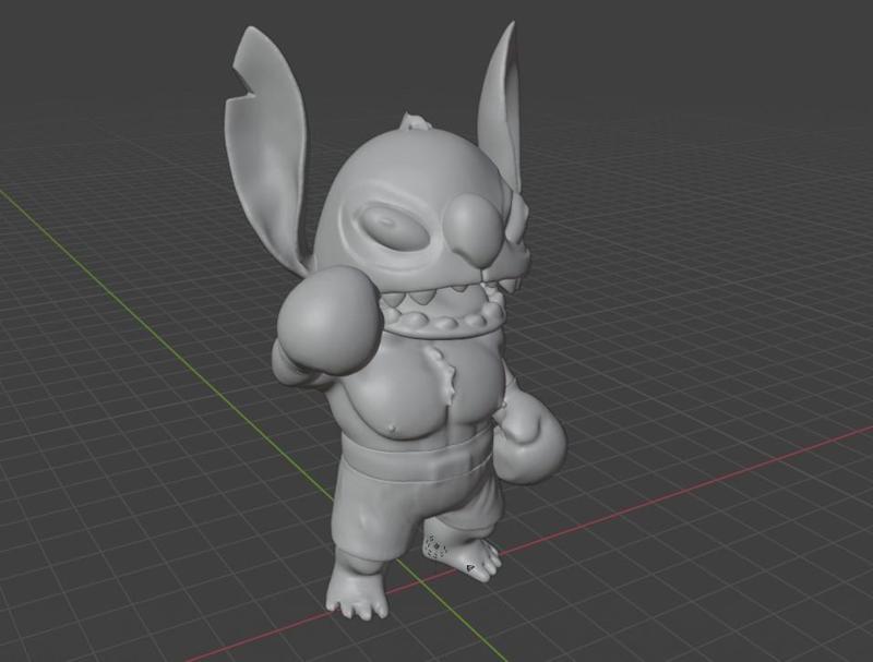 Stitch the Boxer - 3D Printable STL Figure