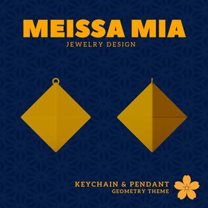 Double the Triangles – 3D Print File for Octahedron Keychain or Pendant - Octahedron Keychain - pyramid Pendant - Air Pendant